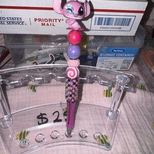 Disney Pink and Purple Beaded Angel Pen